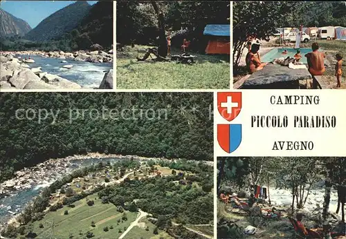Avegno Campeggio Piccolo Paradiso Fliegeraufnahme Teilansichten Kat. Avegno
