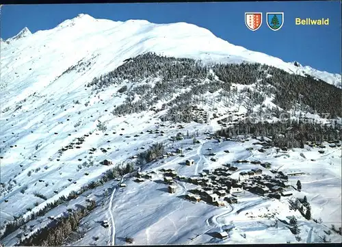 Bellwald mit Skigebiet Fleschen Finsteraarhorn und Risihorn Kat. Bellwald