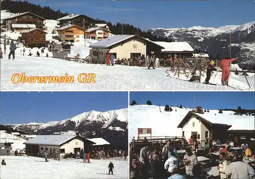 Urmein Skigebiet am Heinzenberg mit Bergrestaurant Skihuette Kat. Urmein