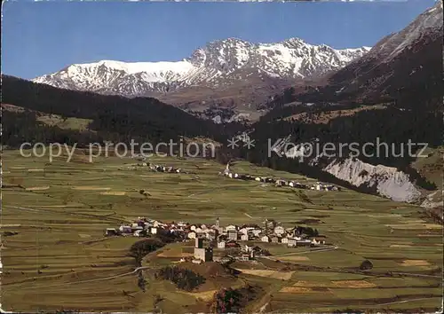 Riom Albula und Parsonz mit Ziteil und Piz Curver Kat. Riom