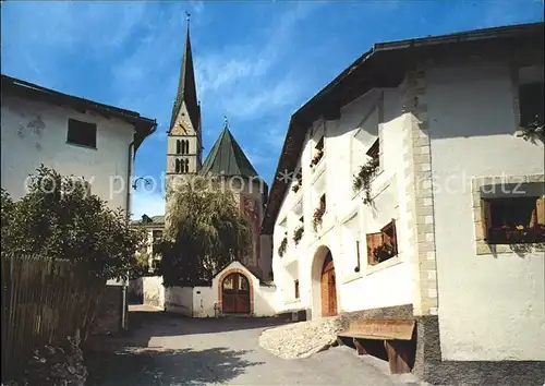 Sta Maria Muestair Dorfpartie bei der Kirche Kat. Sta Maria Muestair