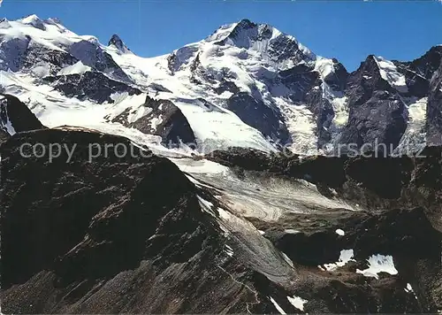 Diavolezza mit Bellavista Crastaguezza Piz Bernina Kat. Diavolezza