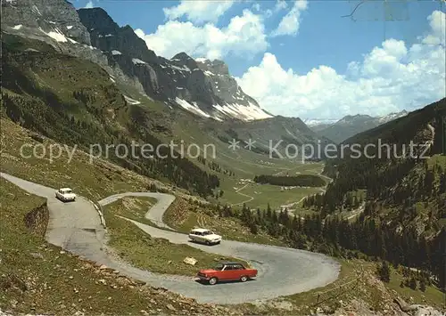 Klausenstrasse Blick auf Urnerboden und Jaegerstoecke Kat. Klausen