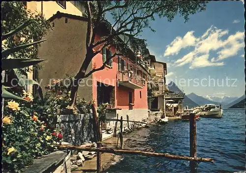Gandria Lago di Lugano Gastschiffe Kat. Gandria