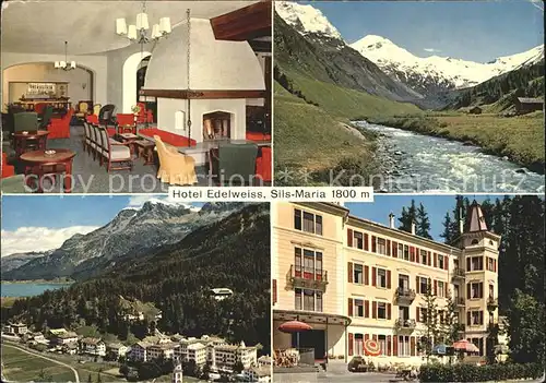 Sils Maria Graubuenden Hotel Edelweiss Halle Fextal  Kat. Sils Maria