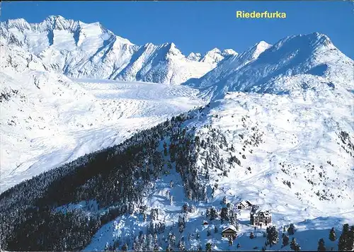 Riederalp Riederfurka Grosser Aletschgletscher Wannenhorn Bettmerhorn Kat. Riederalp
