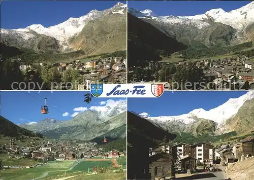 Saas Fee Luftseilbahn Teilansichten Kat. Saas Fee