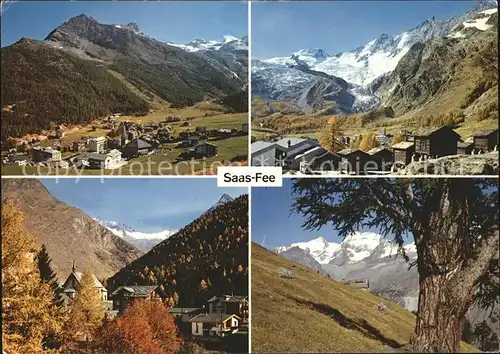 Saas Fee Teilansichte Kat. Saas Fee