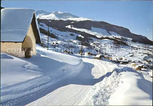 Obersaxen GR Blick Meierhof St. Martin P. Titschal / Obersaxen /Bz. Surselva