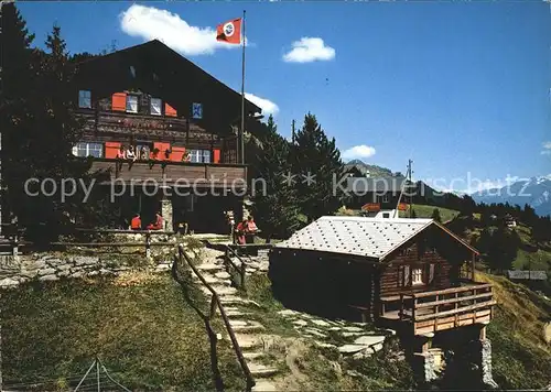 Riederalp Naturfreundehaus Lueeg ins Land Grossen Aletschgletscher  Kat. Riederalp