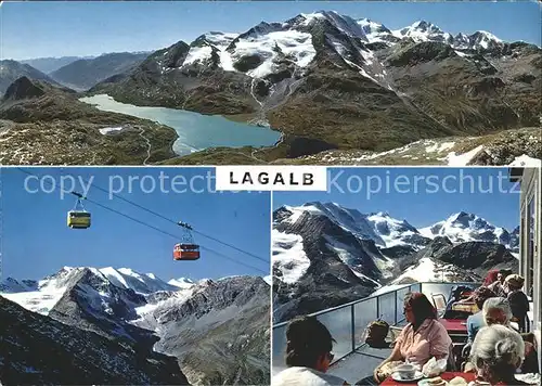 Piz Lagalb Lago Bianco Lago Nero Berninagruppe Luftseilbahn Kat. Piz Lagalb