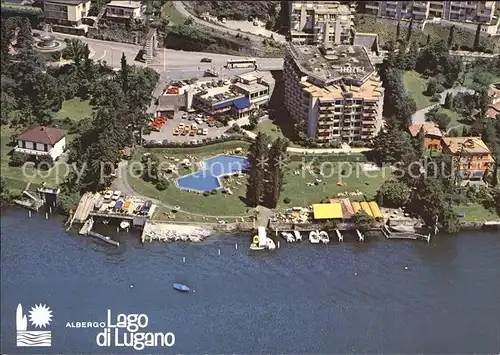 Bissone Lago di Lugano Fliegeraufnahme Kat. Bissone