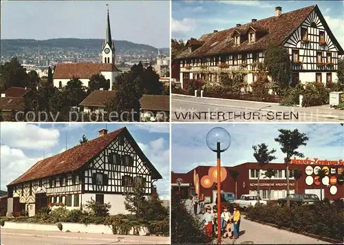 Winterthur Teilansichten Kirche Fachwerkhaeuser Kat. Winterthur