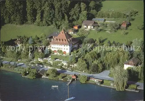 Merligen Gut Ralligen am Thunersee Fliegeraufnahme Kat. Merligen