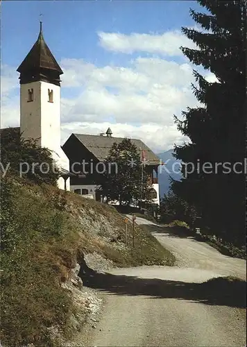 Flims Dorf Kirchlein von Fidaz Kat. Flims Dorf