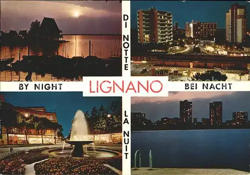 Lignano Teilansichten bei Nacht Kat. Lignano