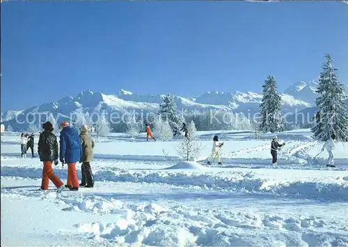 Crans Montana Promenade et ski de fond sur le golf Kat. Crans Montana