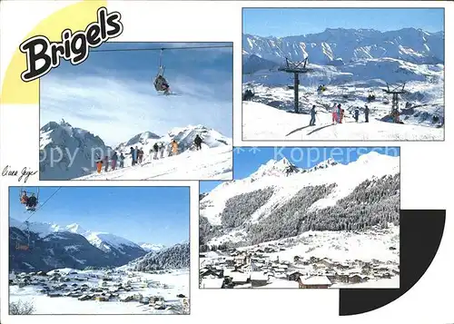 brigels Sesselift Panorama Skigebiet Pez d Artgas Kat. Brigels Breil