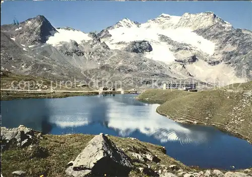 Bernina Hospiz mit Piz Cambrena und Cambrena Gletscher Kat. Bernina