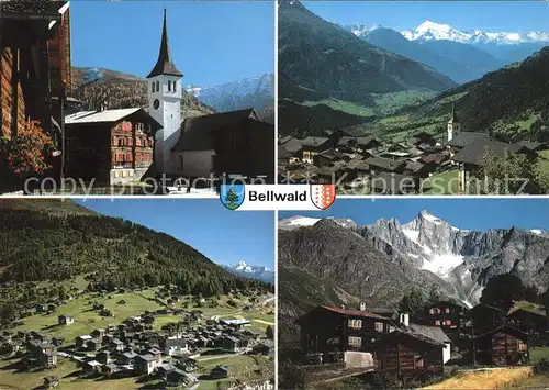 Bellwald Kirche Galenstock Weisshorn Eggen Kat. Bellwald