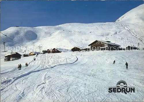 Sedrun Rueras mit Milez Skigebiet Kat. Sedrun