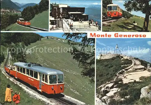 Monte Generoso Ferrovia Bahn Berggasthaus Aussichtsfelsen Kat. Monte Generoso