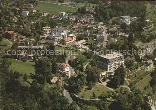 Glion Fliegeraufnahme Hotel Vaudois Restaurant Rrimavera Hotel Le Parc Kat. Glion