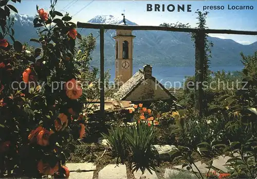 Brione Kirche Garten Blume Kat. Brione sopra Minusio