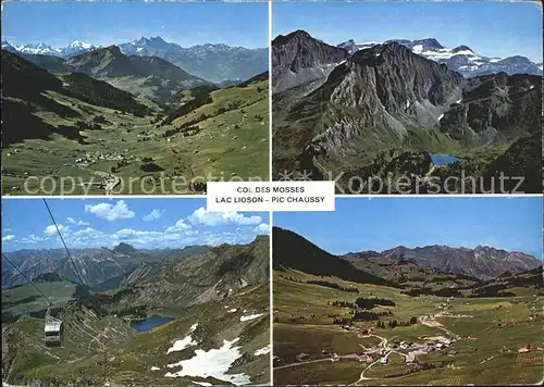 Col des Mosses Dents de Morcles Massif Trient Mont Blanc Chamossaire Dents du Midi Kat. Mosses Col des