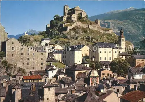 Sion VS Le chateau de Valere et la vieille ville Kat. Sion