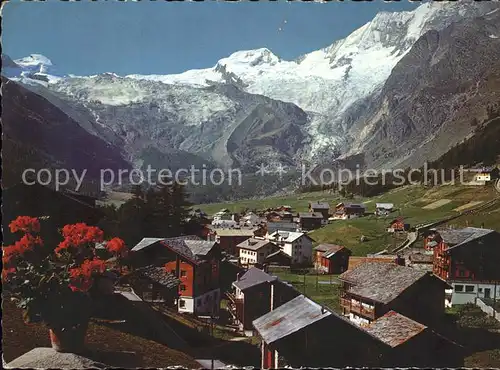 Saas Fee Fee Gletscher Allalinhorn Alphubel Taeschhorn Kat. Saas Fee