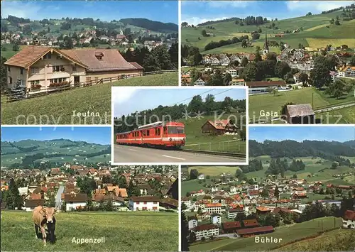Appenzell IR Eisenbahn Buehler Gais Teufen Kuehe Kat. Appenzell