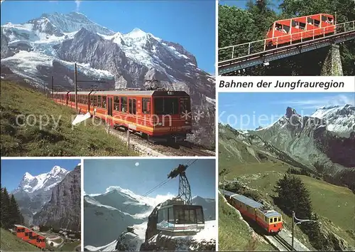 Jungfraubahn Blick Jungfrau Drahtseilbahn Luftseilbahn Muerren Allmendhubel Stechelberg Schilthorn  Kat. Jungfrau