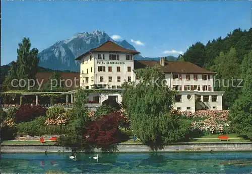 St Niklausen LU Hotel am See Schwaene Kat. St Niklausen LU