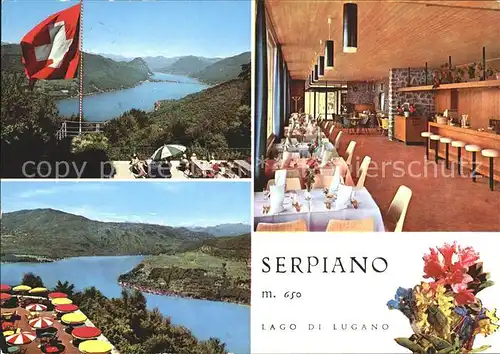 Serpiano TI Melide Morcote Ristorante Funivia Kat. Lugano