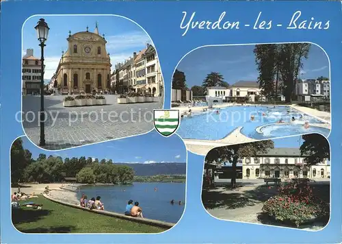 Yverdon les Bains Schwimmbad Strand Strassenansichten Kat. Yverdon les Bains