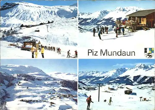 Piz Mundaun Skigebiet Piz Mundaun Teilansichten Kat. Piz Mundaun