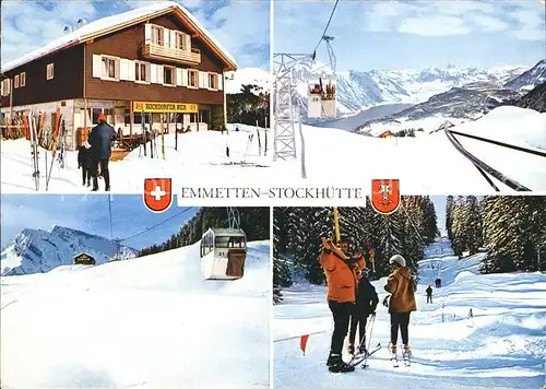 Emmetten Stockhuette Gondelbahn Skilifte Bergrestaurant Kat. Emmetten