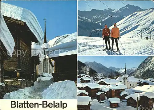 Blatten VS Belalp Naters Brig Dorfpartie Skilift Kat. Blatten VS