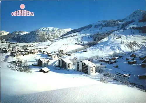 Oberiberg mit Fluhberg Biet Schuelberg und Roggenstock Kat. Oberiberg