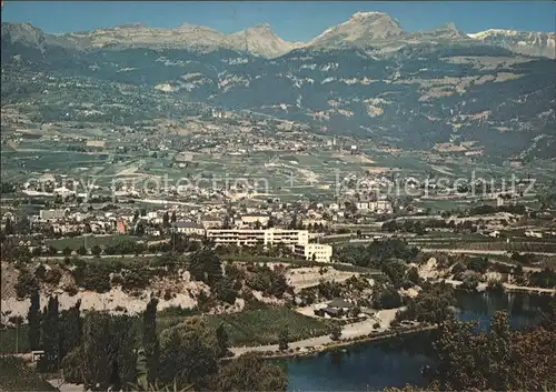 Sierre VS Vue generale sur la ville et la Noble Contree / Sierre Siders /Bz. Sierre