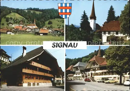 Signau Dorfpartien mit Kirche Kat. Signau