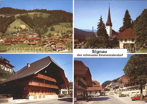 Signau Totalansicht Dorfpartien mit Kirche Kat. Signau