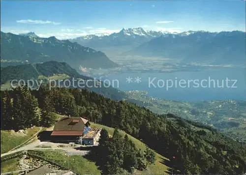 Les Pleiades Vue sur Clarens Montreux Lac Leman Dents du Midi Mont Blanc Kat. Les Pleiades