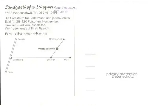 Waltenschwil Landgasthof zum Schoppen Kat. Waltenschwil