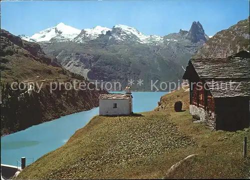 Vals GR Frunt mit Zervreilastausee und Zervreilahorn Kat. Vals