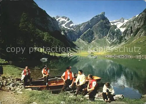 Seealpsee Appenzeller Sennen mit Rossmad Altmann und Saentis Kat. Schwende