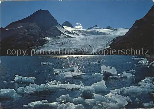 Ulrichen Griessee Eisberge Griesgletscher Rothorn Binnenhorn Kat. Ulrichen