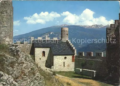 Sion VS Chateau de Tourbillon les remparts et la chapelle Kat. Sion