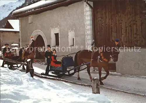 Pontresina Engadiner Schlitteda Kat. Pontresina